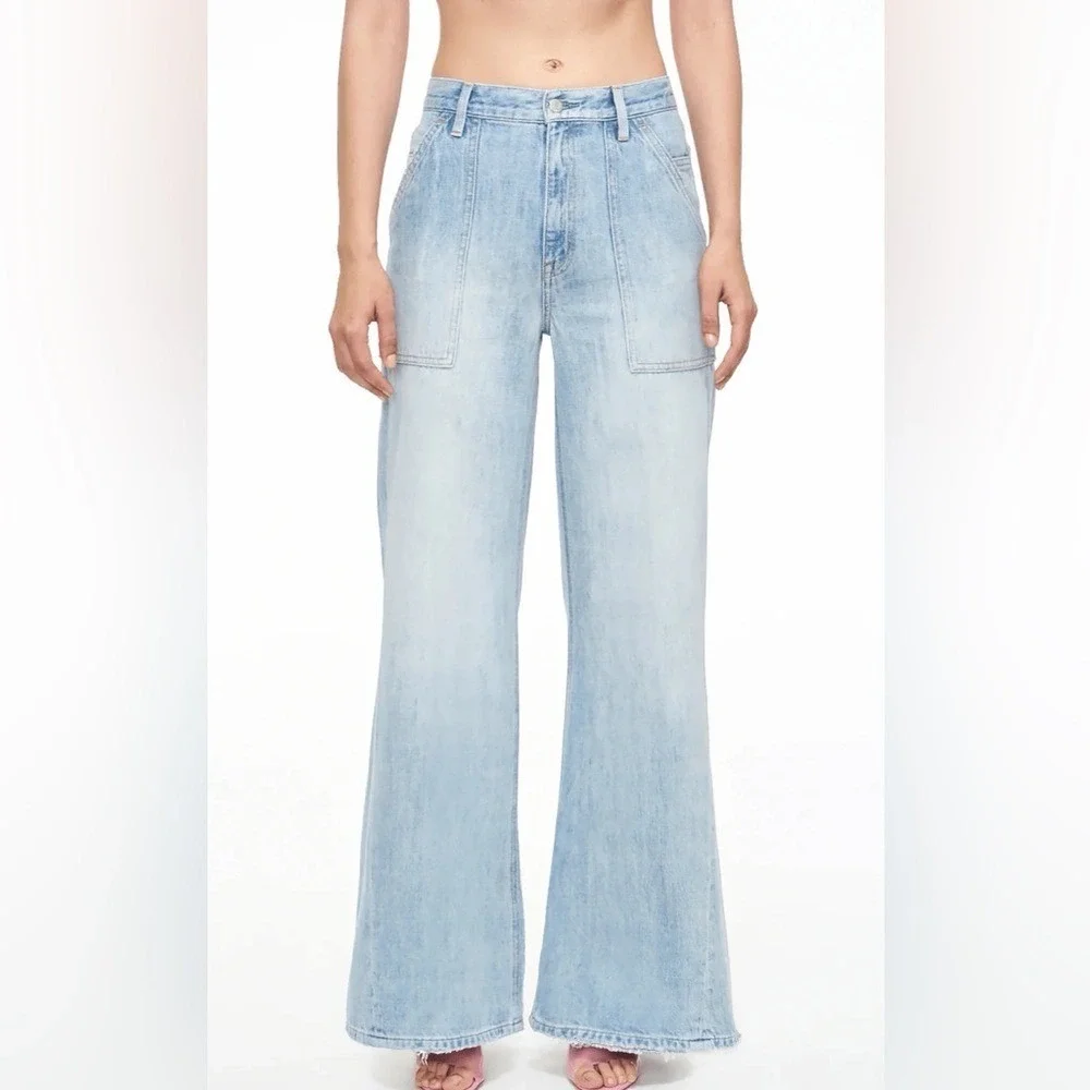 Best Selling Pistola Ruby High Rise Wide Leg Jean Size 25 Women's Kona Wash - Picture 1 of 10